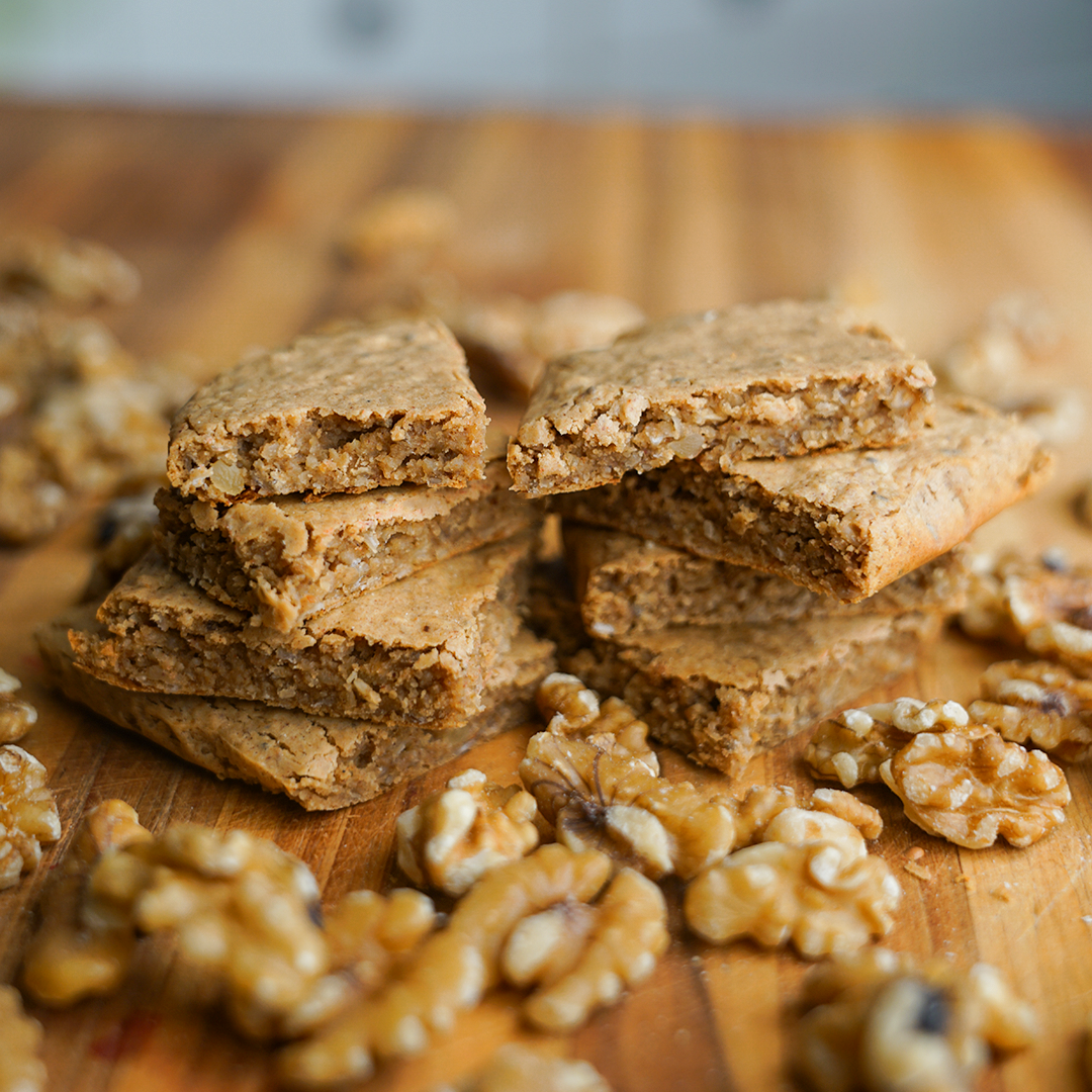 Maple Vanilla Walnut Oat Bars