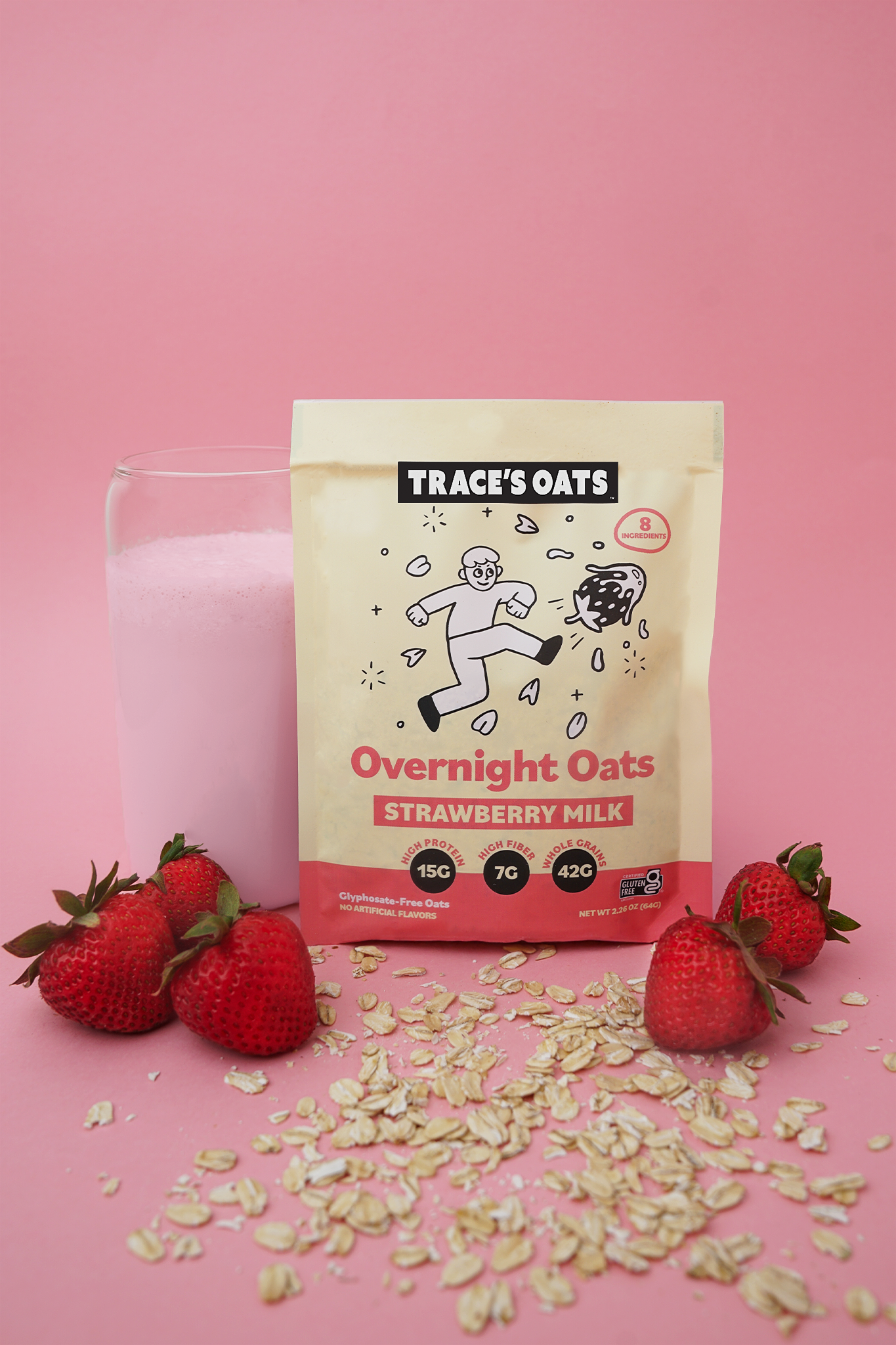 Strawberry Milk Overnight Oats